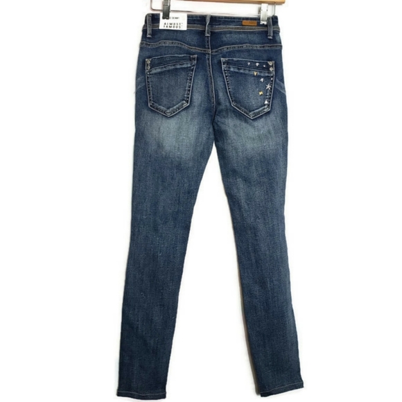 Skinny Jeans Distressed Denim STUDDED NWT - Picture 5 of 9